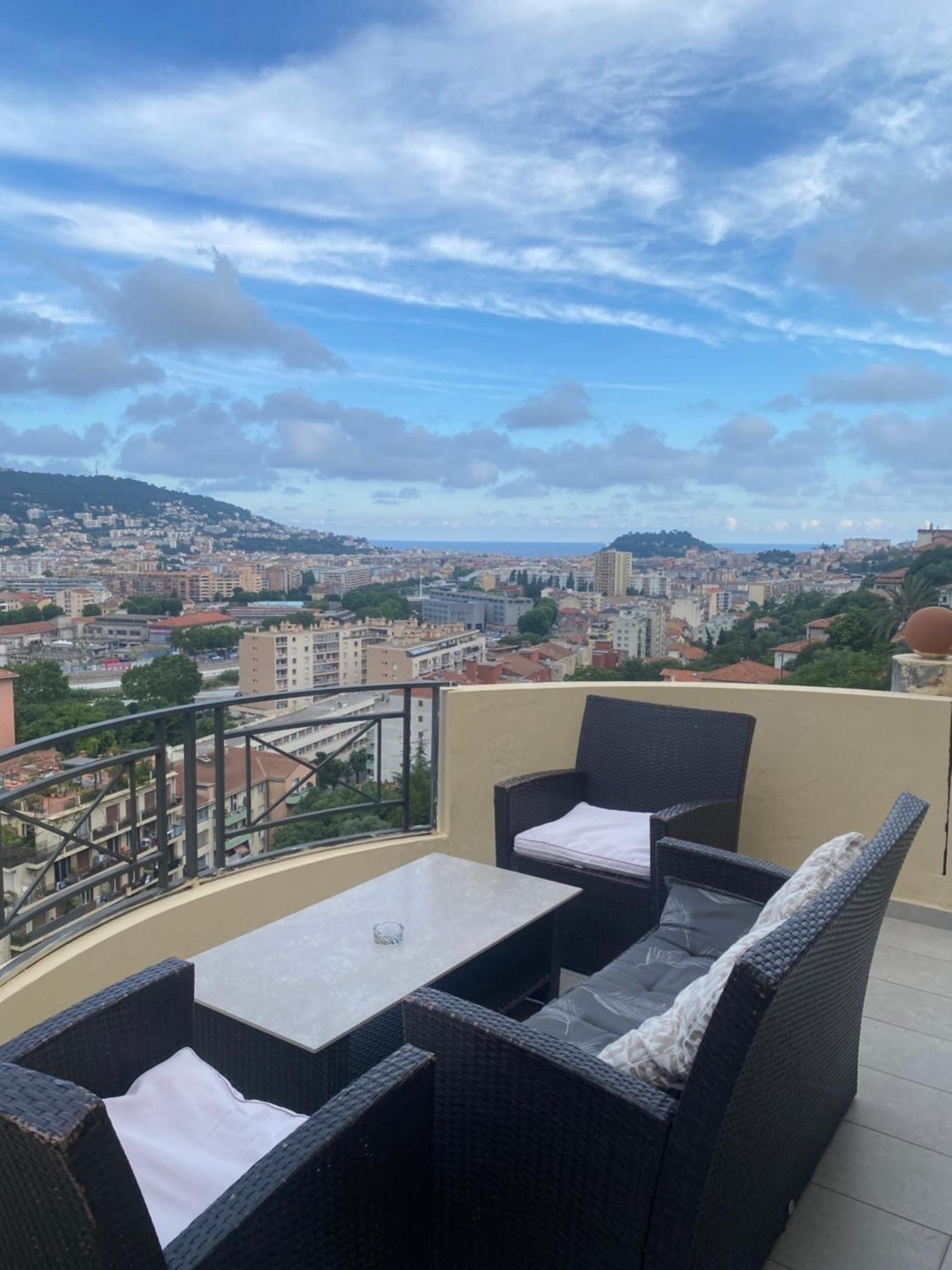 Appartement-Nice 01 Vue Mer - Panoramique Wifi-Parking Exteriör bild