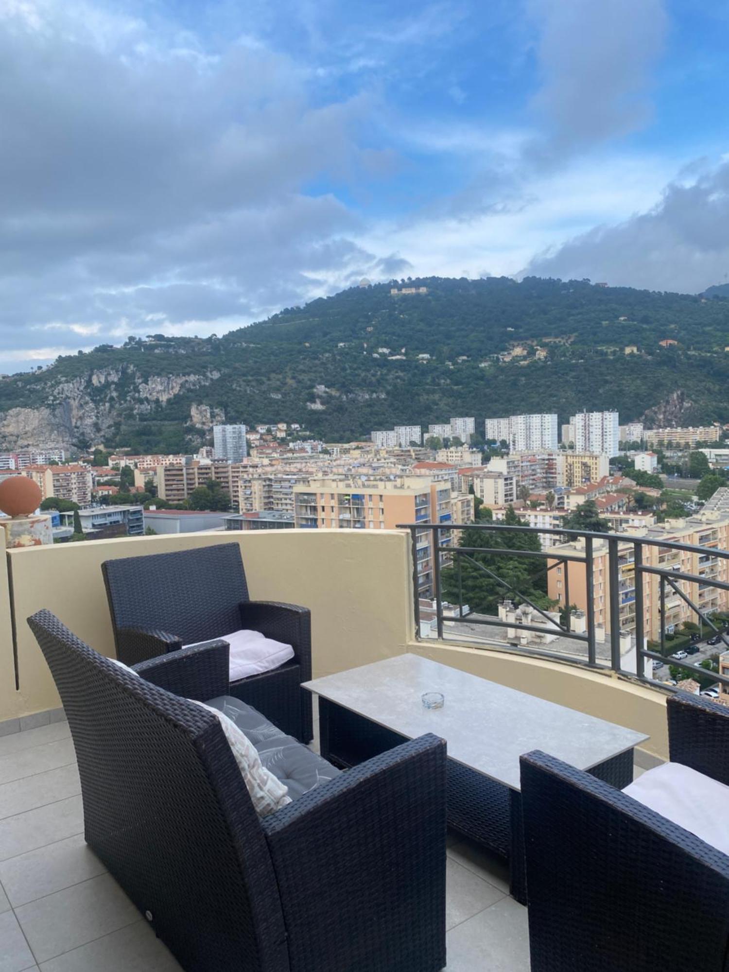 Appartement-Nice 01 Vue Mer - Panoramique Wifi-Parking Exteriör bild